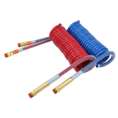 Phillips Line Assy, Air, Coiled, Brake, Power Grip, Pair Red And Blue 15 Ft Working Length 11-3150